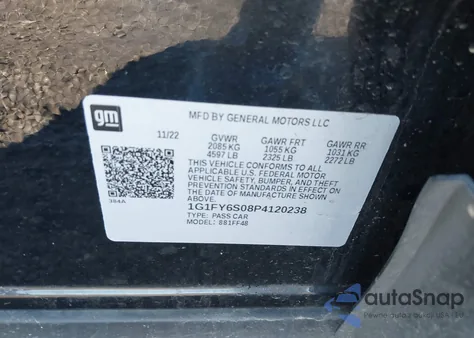 2023 Chevrolet Bolt Euv Fwd Lt из США, поврежденный, VIN 1G1FY6S08P4120238